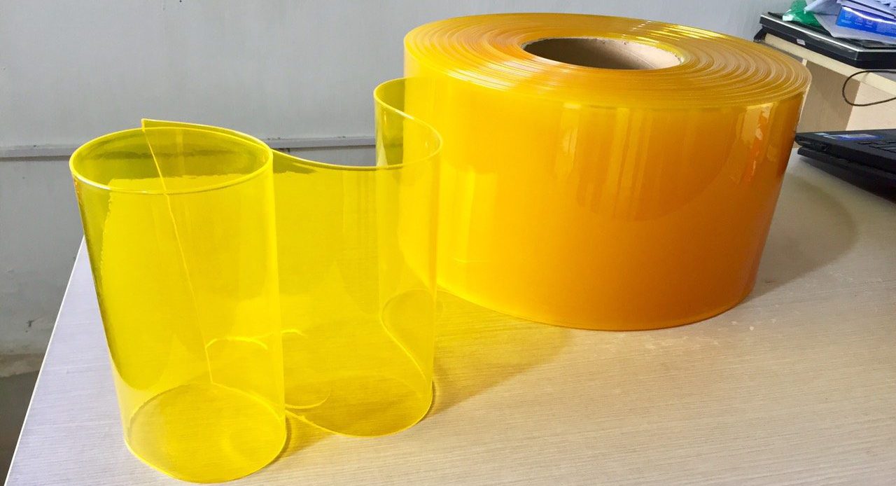 cuộn nhựa lắp rèm nhựa pvc màu vàng