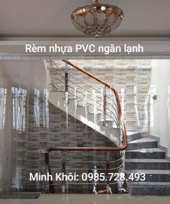 Rèm ngăn điều hoà, rèm ngăn lạnh, rèm nhựa trong suốt Rem ngan dieu hoa phong khach