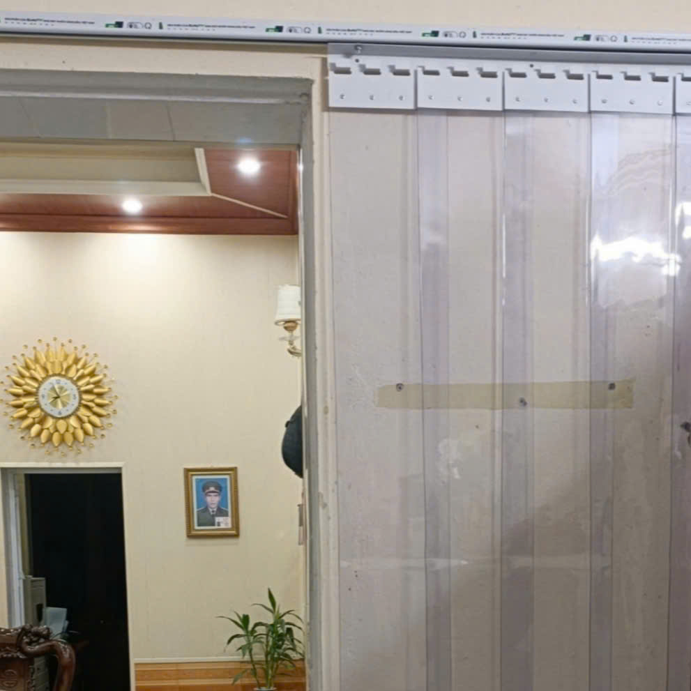 Rèm nhựa pvc trong suốt kéo lùa