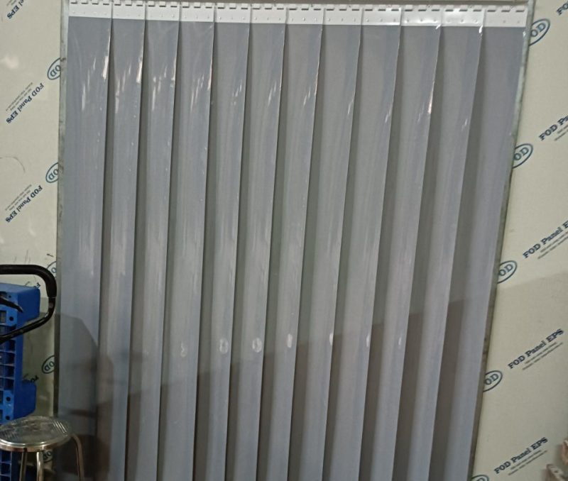 Rèm ngăn điều hoà màu ghi xám